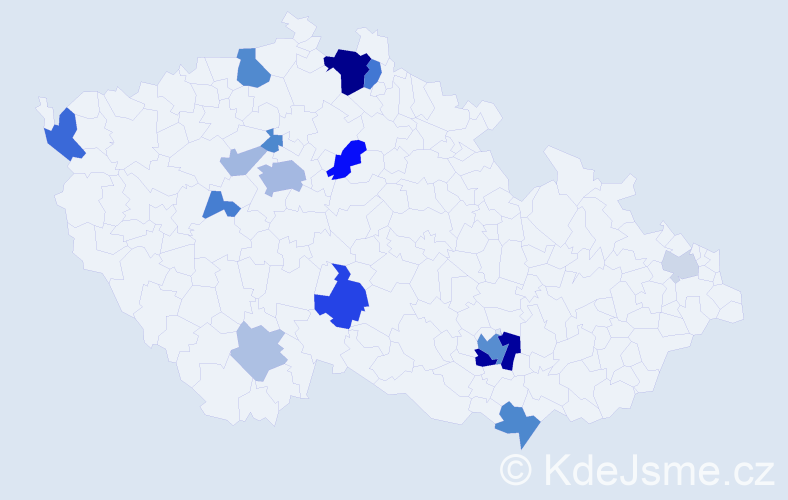 Příjmení: 'Yakym', počet výskytů 43 v celé ČR