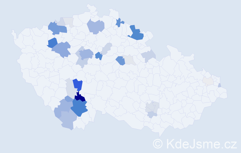 Příjmení: 'Dolejšková', počet výskytů 138 v celé ČR