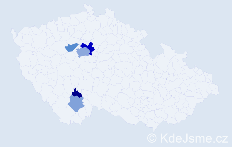 Příjmení: 'Kaplický', počet výskytů 21 v celé ČR
