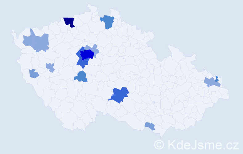 Příjmení: 'Knorr', počet výskytů 40 v celé ČR