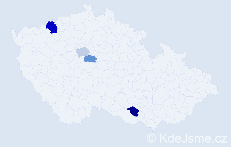 Příjmení: 'Howe', počet výskytů 8 v celé ČR