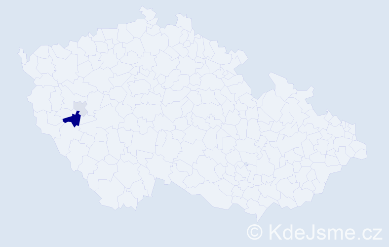Příjmení: 'Ličačenko', počet výskytů 5 v celé ČR