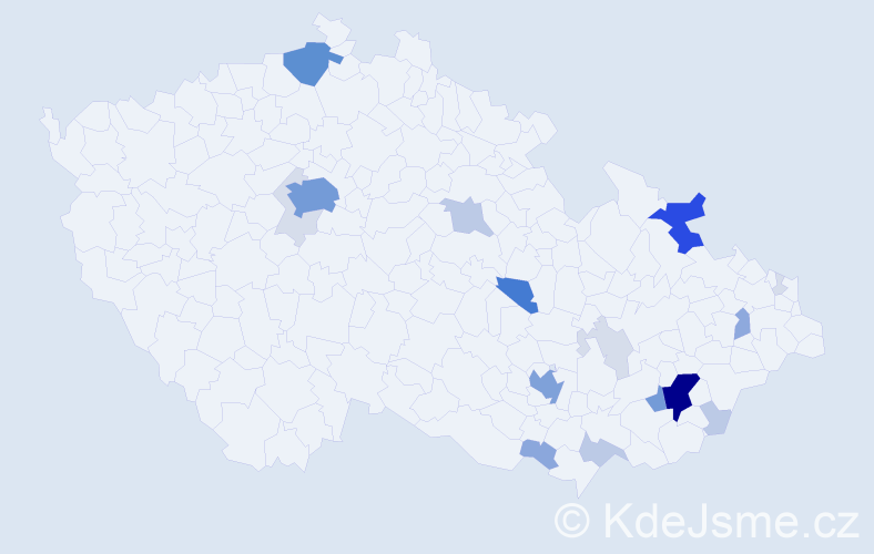 Příjmení: 'Vendolská', počet výskytů 82 v celé ČR