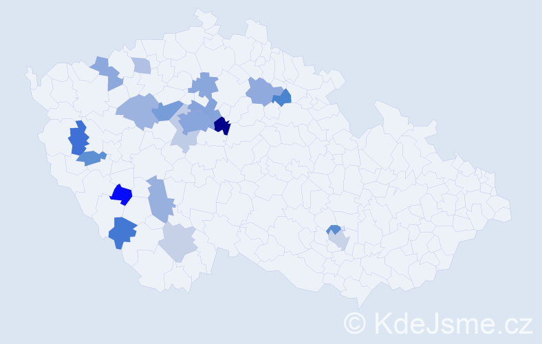 Příjmení: 'Lenská', počet výskytů 39 v celé ČR