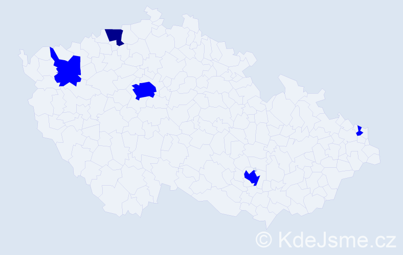 Příjmení: 'Silvestri', počet výskytů 6 v celé ČR