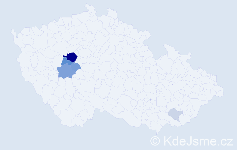Příjmení: 'Hipčová', počet výskytů 16 v celé ČR