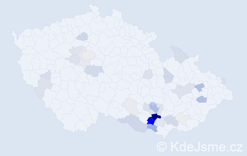 Příjmení: 'Flodr', počet výskytů 126 v celé ČR