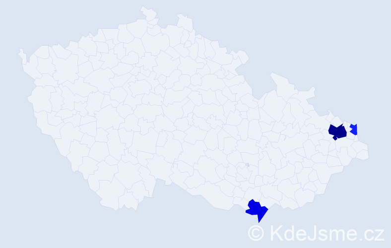 Příjmení: 'Luba', počet výskytů 6 v celé ČR