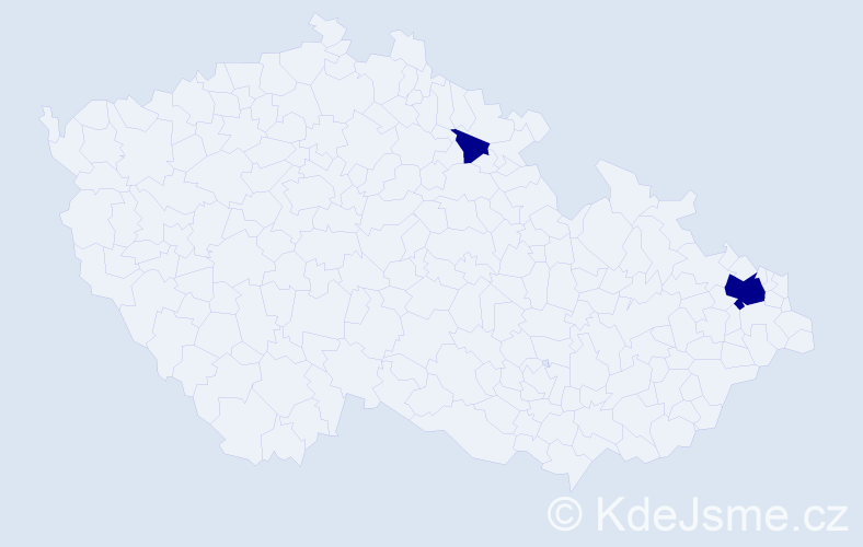 Příjmení: 'Mittáková', počet výskytů 4 v celé ČR