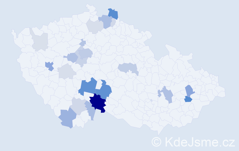 Příjmení: 'Chyška', počet výskytů 82 v celé ČR