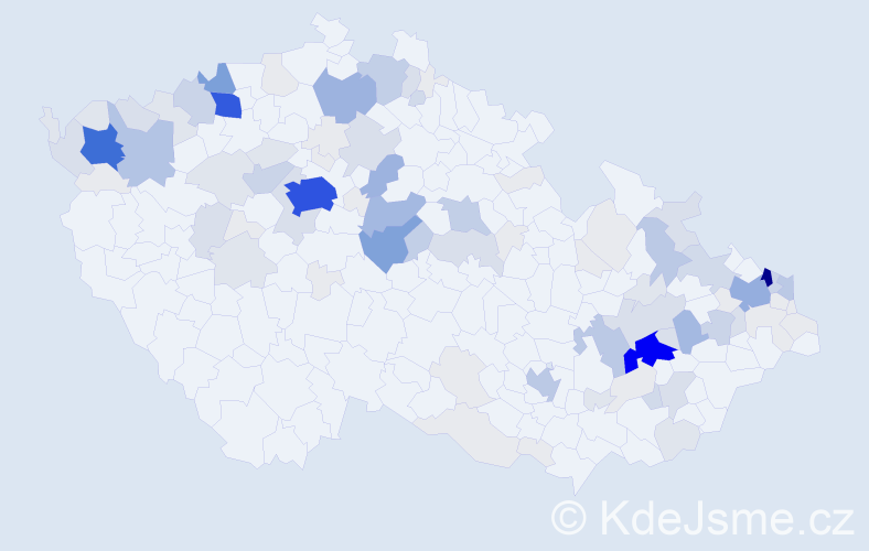 Příjmení: 'Pompa', počet výskytů 483 v celé ČR