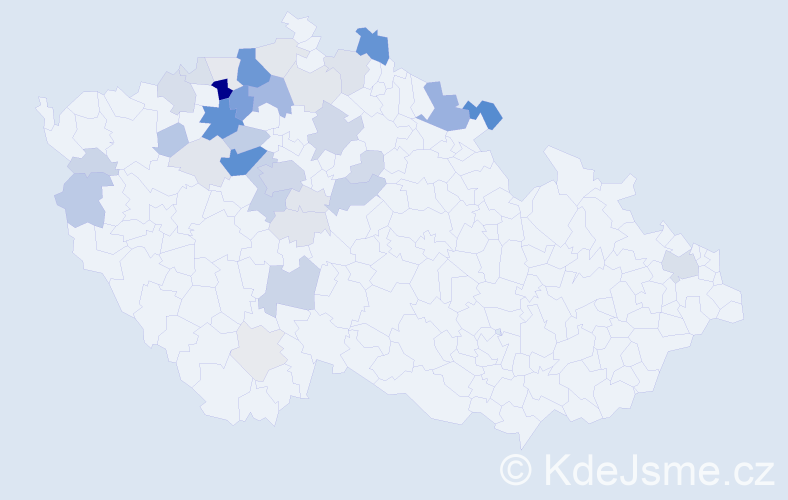 Příjmení: 'Pulchart', počet výskytů 141 v celé ČR