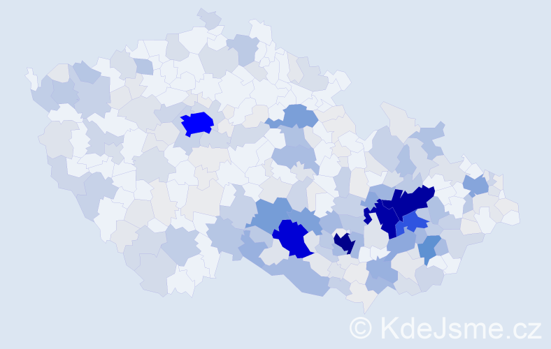 Příjmení: 'Kopečná', počet výskytů 1179 v celé ČR