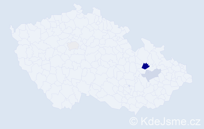 Příjmení: 'Zeizinger', počet výskytů 5 v celé ČR