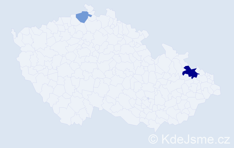 Příjmení: 'Kobelárová', počet výskytů 9 v celé ČR