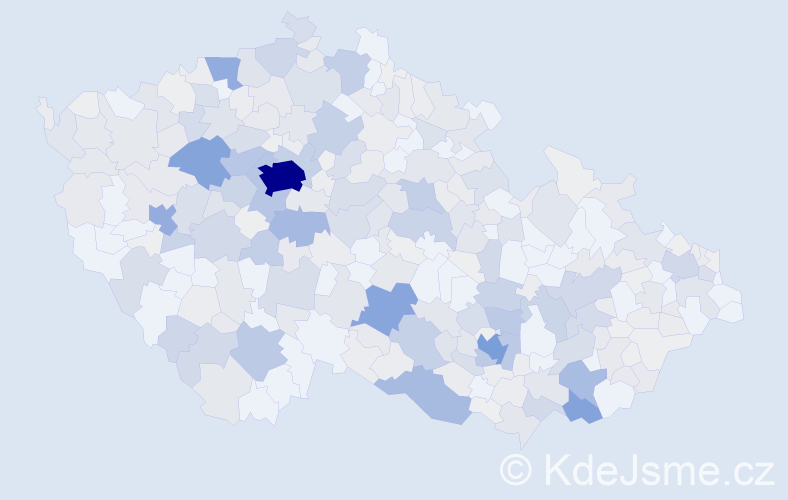Příjmení: 'Vyskočil', počet výskytů 1668 v celé ČR