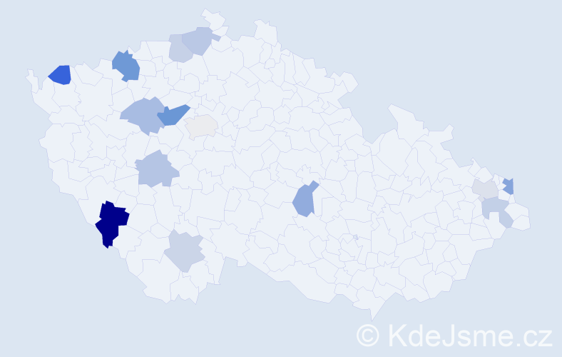Příjmení: 'Beluš', počet výskytů 22 v celé ČR