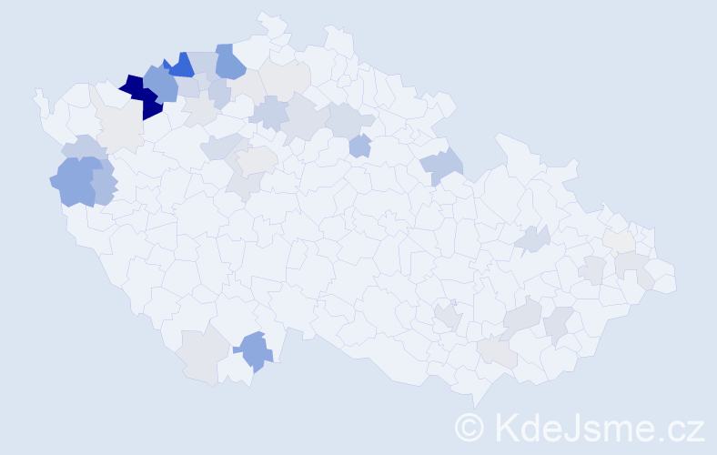 Příjmení: 'Tirpák', počet výskytů 167 v celé ČR