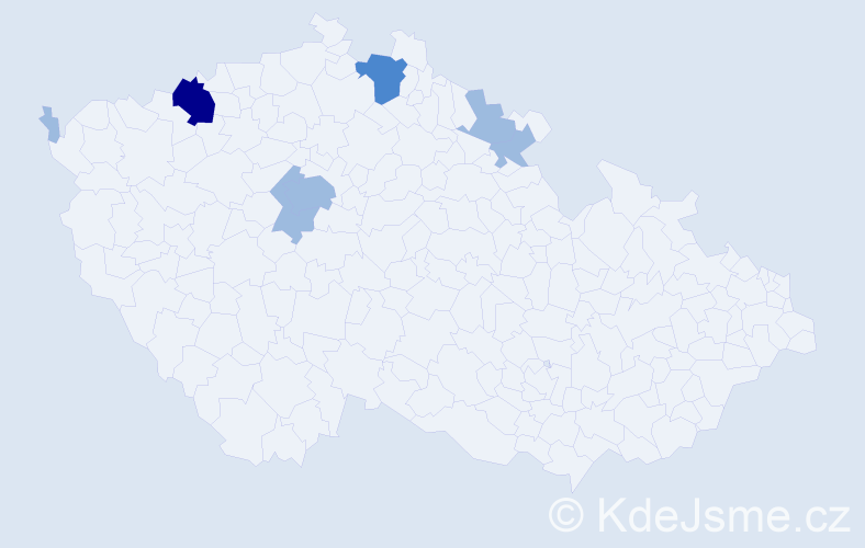 Příjmení: 'Prokopčáková', počet výskytů 11 v celé ČR