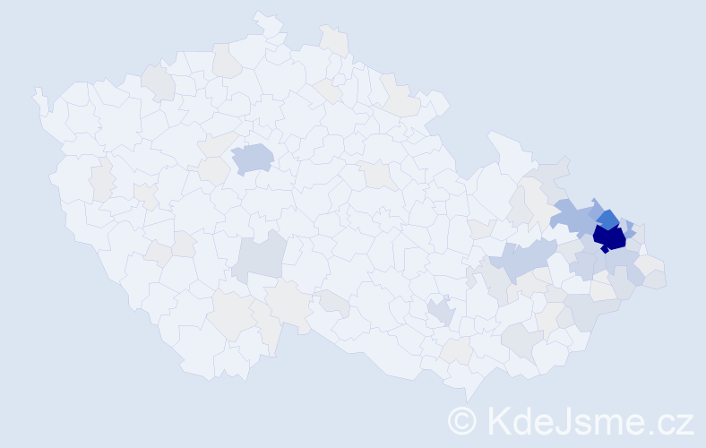 Příjmení: 'Návratová', počet výskytů 471 v celé ČR