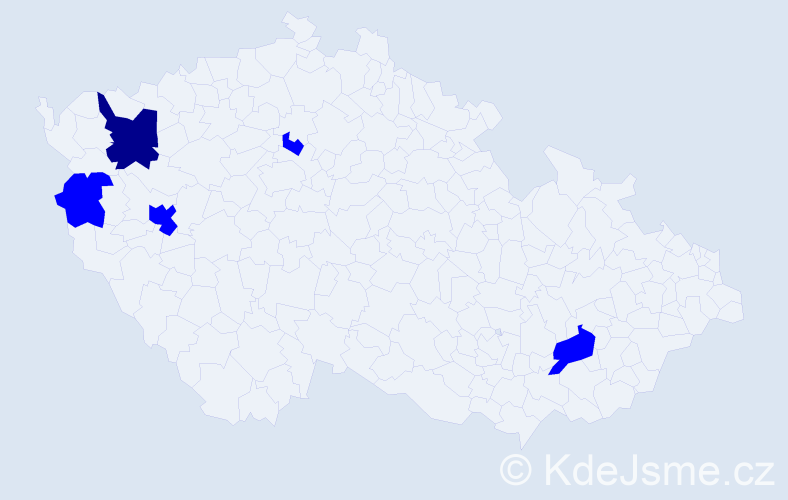 Příjmení: 'Kharchuk', počet výskytů 6 v celé ČR