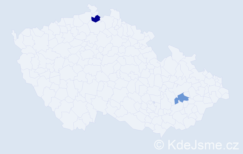 Příjmení: 'Labayová', počet výskytů 2 v celé ČR
