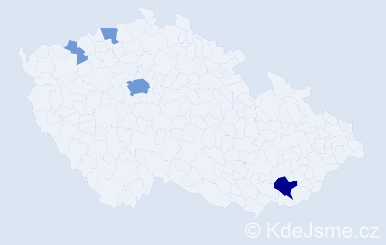Příjmení: 'Prostináková', počet výskytů 18 v celé ČR