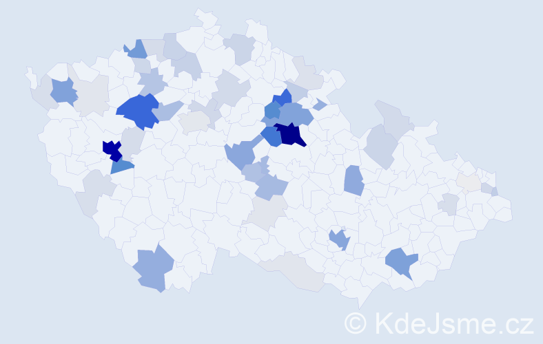 Příjmení: 'Banda', počet výskytů 218 v celé ČR