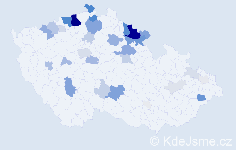 Příjmení: 'Patzeltová', počet výskytů 115 v celé ČR