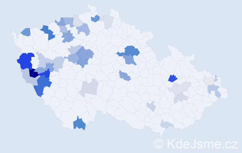 Příjmení: 'Tikal', počet výskytů 120 v celé ČR