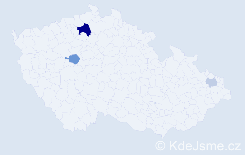 Příjmení: 'Slahučková', počet výskytů 5 v celé ČR