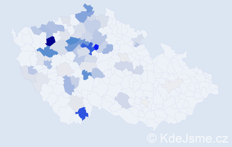 Příjmení: 'Koderová', počet výskytů 245 v celé ČR