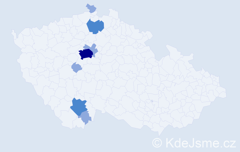 Příjmení: 'Smita', počet výskytů 16 v celé ČR