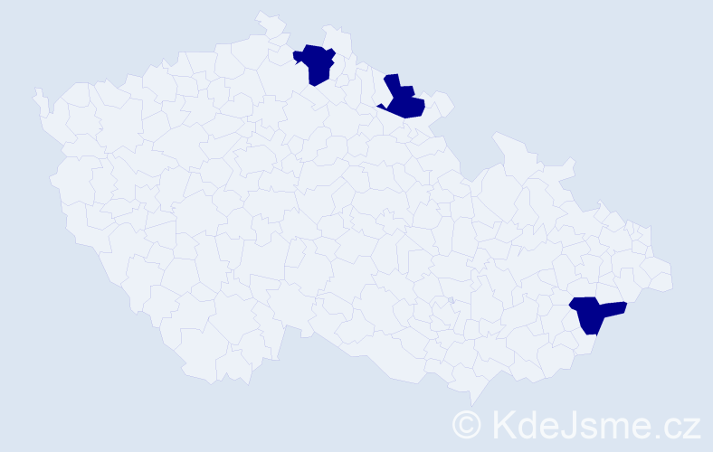 Příjmení: 'Molejová', počet výskytů 3 v celé ČR