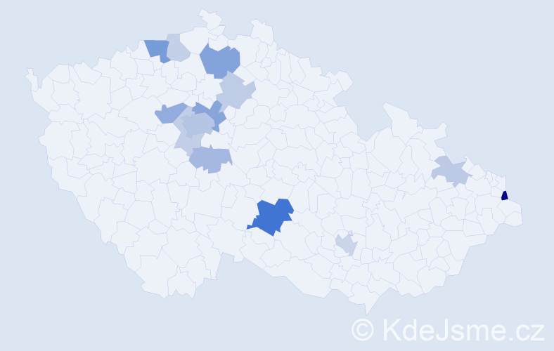 Příjmení: 'Saleh', počet výskytů 33 v celé ČR