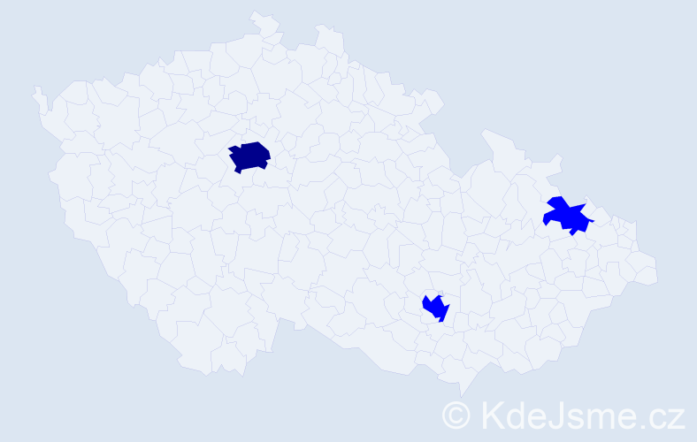 Příjmení: 'Vučkovićová', počet výskytů 4 v celé ČR