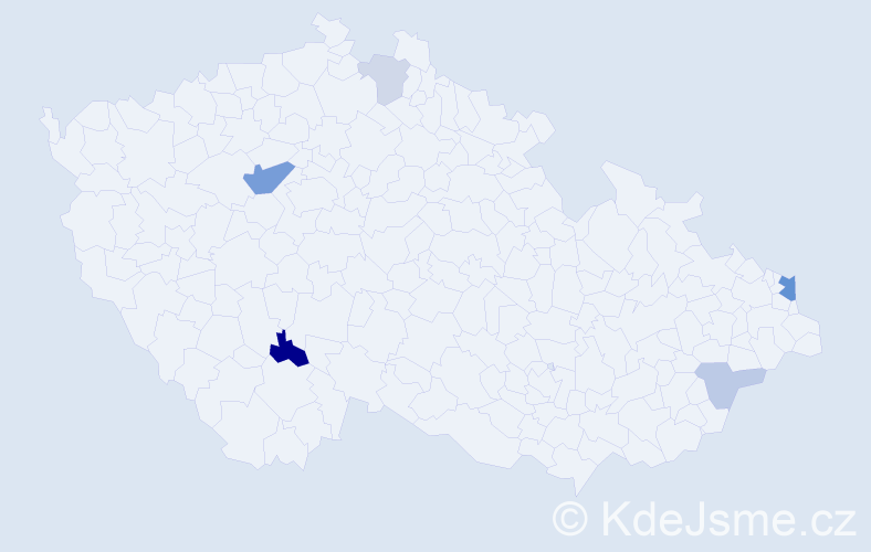 Příjmení: 'Kniežová', počet výskytů 12 v celé ČR
