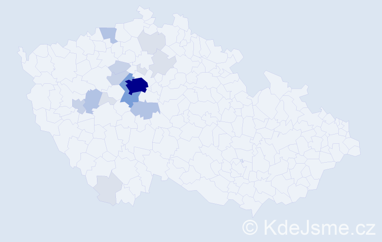 Příjmení: 'Hykeš', počet výskytů 51 v celé ČR