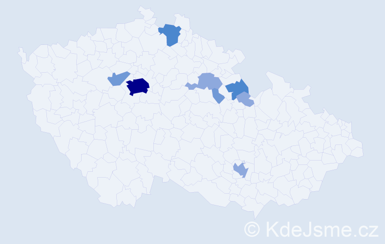 Příjmení: 'Krpač', počet výskytů 19 v celé ČR