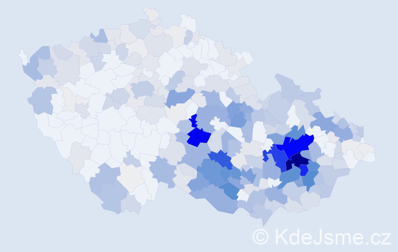 Příjmení: 'Dočkal', počet výskytů 1617 v celé ČR