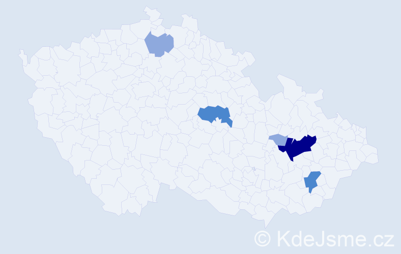 Příjmení: 'Gutteková', počet výskytů 11 v celé ČR