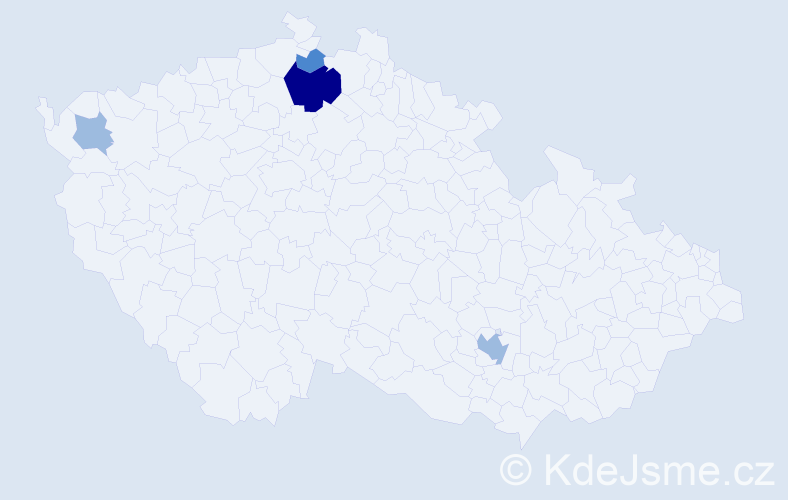Příjmení: 'Ešpander', počet výskytů 8 v celé ČR