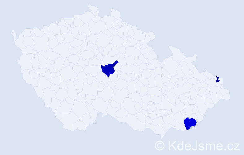 Příjmení: 'Read', počet výskytů 3 v celé ČR