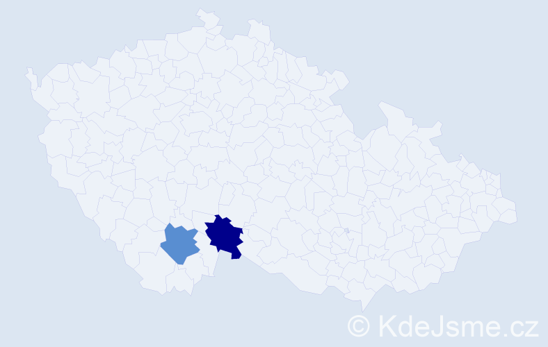 Příjmení: 'Granovová', počet výskytů 2 v celé ČR