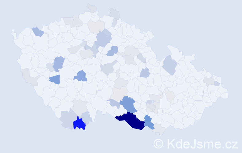 Příjmení: 'Auer', počet výskytů 179 v celé ČR