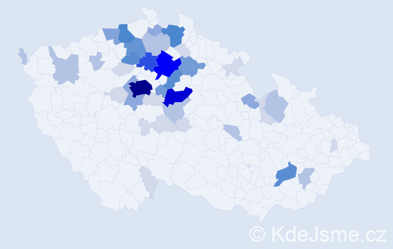 Příjmení: 'Balšánková', počet výskytů 147 v celé ČR