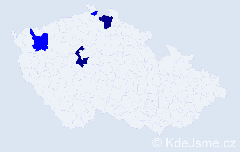 Příjmení: 'Leszkoven', počet výskytů 6 v celé ČR