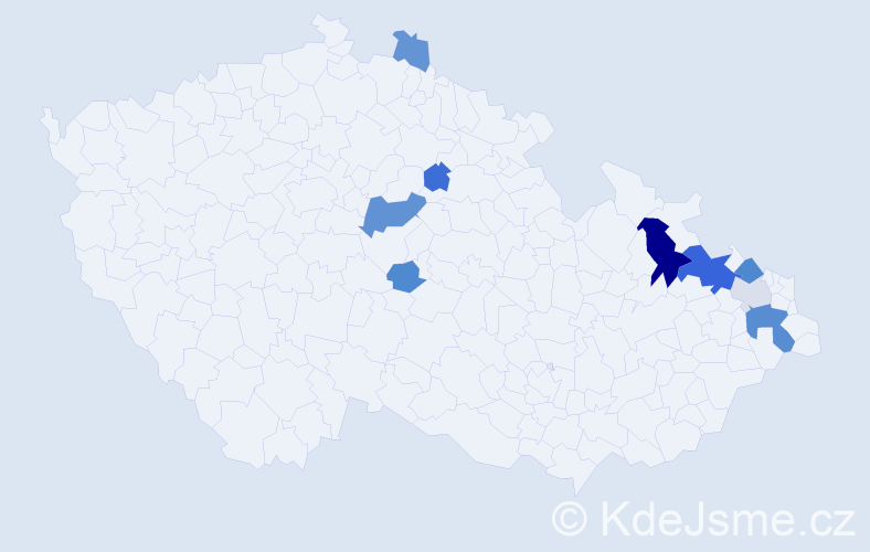 Příjmení: 'Gemsa', počet výskytů 22 v celé ČR