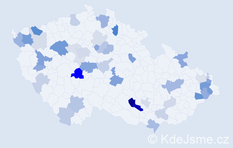 Příjmení: 'Lengyel', počet výskytů 98 v celé ČR