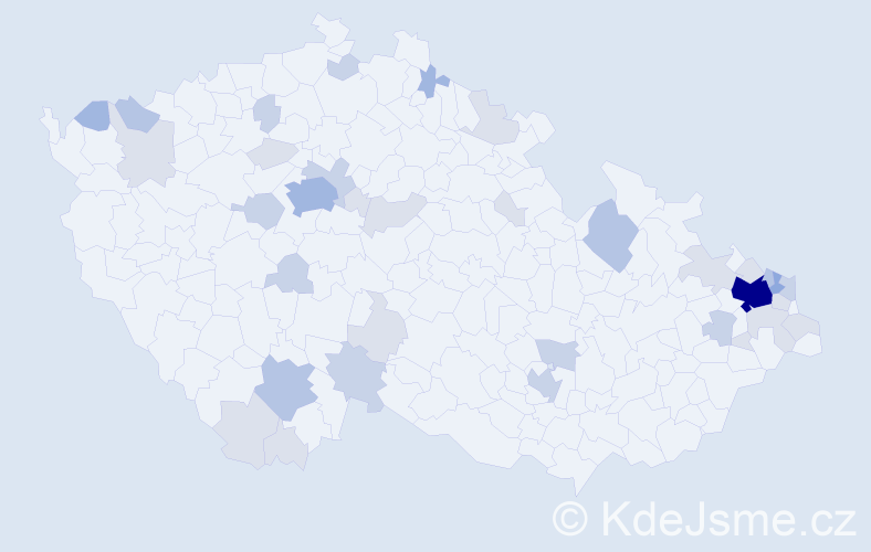 Příjmení: 'Florek', počet výskytů 89 v celé ČR